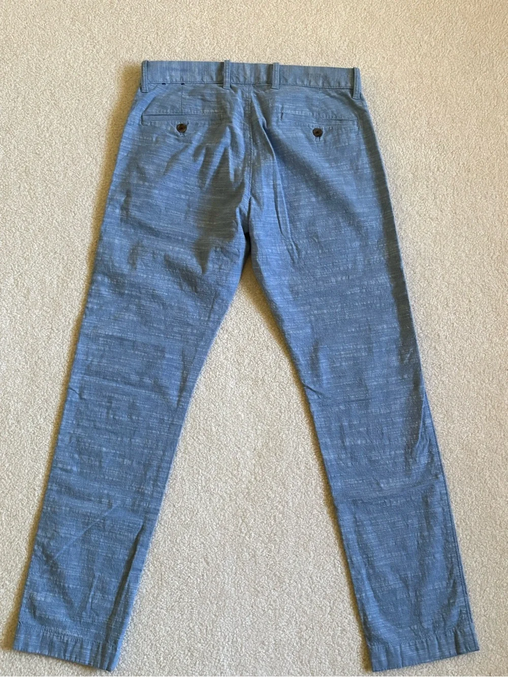 NWOT J. CREW Men’s Chambray Slim-Fit Flex Chino Pant Size 28x30